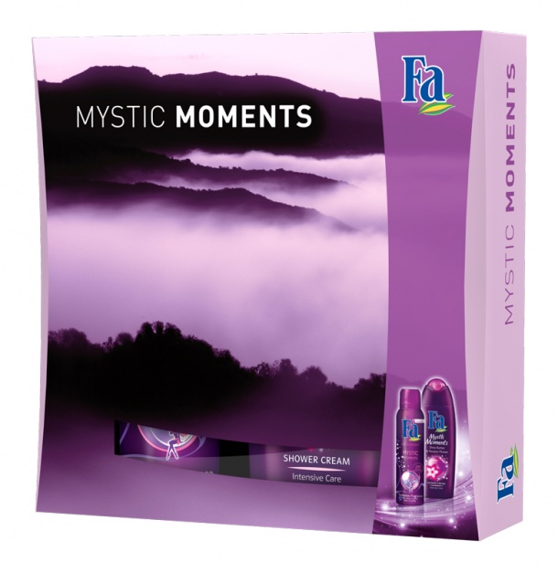 Fa Mystic Moments – obsahuje sprchový gel a deodorant ve spreji Fa Mystic Moments pro sváteční kouzelné chvilky.