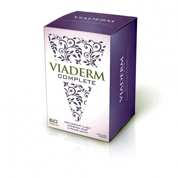 Viaderm Complete je unikátní nutrikosmetický výrobek, který obsahuje ověřené aktivní látky s maximálním účinkem zvyšujícím kvalitu vlasů, kůže a nehtů. 