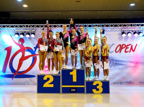 Barbora Svatošová a Helena Niklová: Sport Aerobic Liberec získal na mezinárodním Mistrovství ČR celkem 7 zlatých medailí!